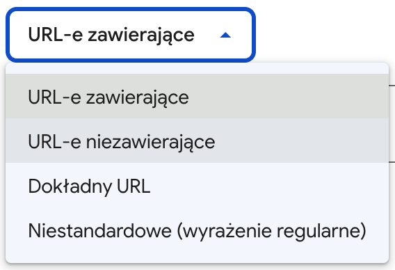 filtrowanie po stronie Google Search Console