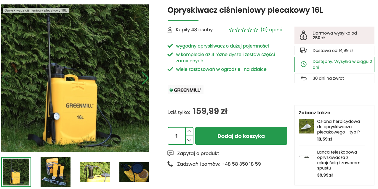 Sklep Poradnik Ogrodniczy produkty komplementarne w sklepie