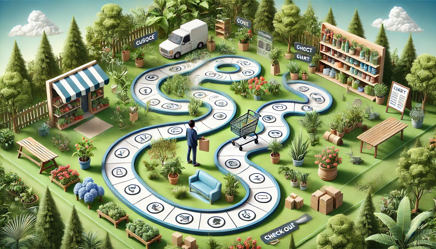 ścieżka klienta w internetowym sklepie ogrodniczym