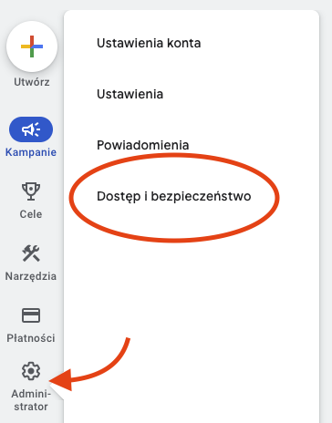 Google Ads - dostęp do konta
